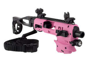 Micro Conversion Kit in Pink fits Glock 26/27 from Command Arms Gen 2 has Polymer front and rear sights